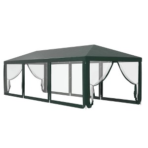 Resenkos Canopy, Outdoor Canopy Tent,10' x 28' Party Tent, Outdoor Wedding Canopy with Removable Sidewalls,Green - 1 of 4
