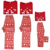 cheibear Christmas Matching Elk Print Long Sleeve Top Cute Print Pants Red Family Pajama Set - 3 of 4