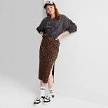 Women's Ascot + Hart Leopard Print Graphic Maxi Skirt - Brown