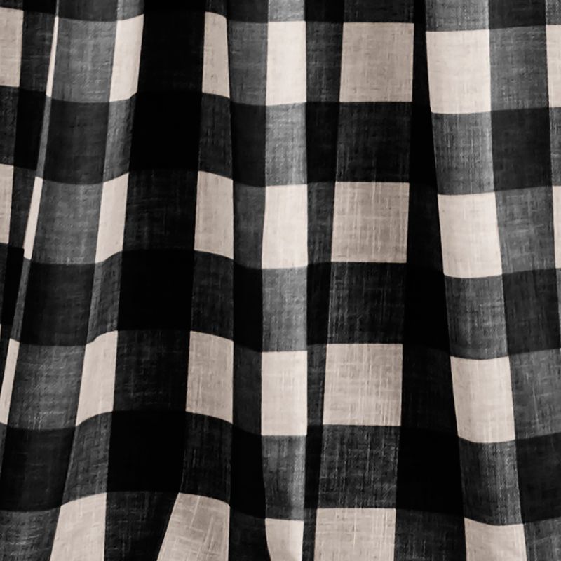 Grainger Buffalo Check Lined Room Darkening Single Window Curtain Panel - Elrene Home Fashions, 3 of 4