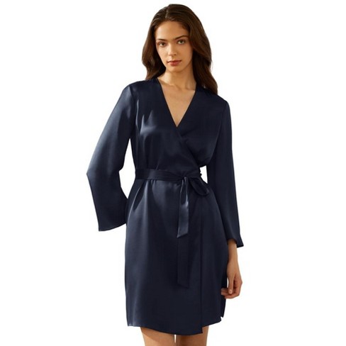 Mommesilk Silk Robe With Bell Sleeves - image 1 of 4