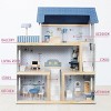 Lil’ Jumbl Large Wooden Dollhouse, 3 Story Doll House with Furniture, Stairs & Accessories - 2 of 4