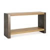 Distressed Wood Console Table with Rustic Industrial Design, Minimalist Silhouette and Storage Surface for Entryway or Hallway-Maison Boucle - 4 of 4