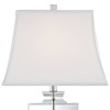 Vienna Full Spectrum Tilde 26 1/4" Tall Urn Modern Table Lamps Set of 2 Clear Crystal White Shade Living Room Bedroom Bedside Nightstand House Office - 4 of 4