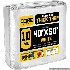 Core Tarps Heavy Duty 10 Mil Tarp Cover, UV Resistant, Rip Proof for Roof, Camping, Patio, Pool, Boat - 1 of 4