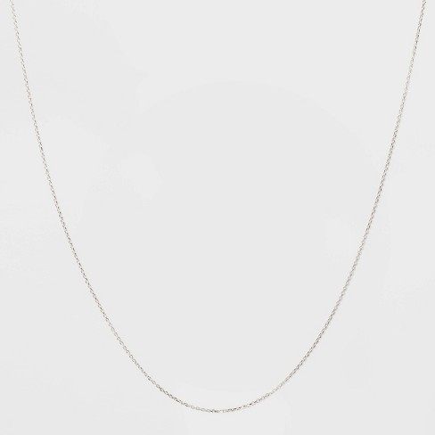 Sterling Silver Diamond Cut Link Chain Necklace - A New Day™ Silver ...