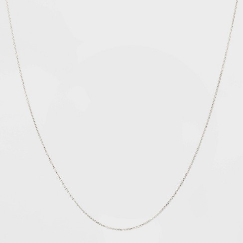 Sterling Silver Diamond Cut Link Chain Necklace - A New Day™ Silver : Target