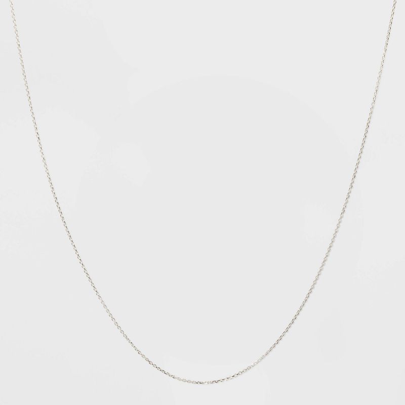 Sterling Silver Diamond Cut Link Chain Necklace - A New Day&#8482; Silver, 1 of 3