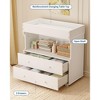 Baby Changing Table Dresser, Modern Wooden Diaper Changing Station with Drawers Shelves, Infant Diaper Station for Nursery Room, Bedroom, Kids Room - 3 of 4