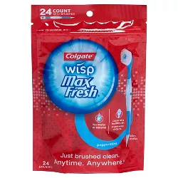 Colgate Max Fresh Wisp Disposable Mini Toothbrush - Peppermint - 24ct