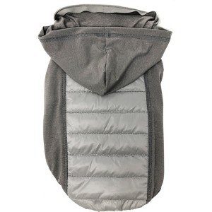 Pet Life (R) Apex Lightweight Hybrid Stretch and Quick-Dry Dog Coat with Pop out Hood - 1 of 3