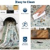 Acekool Modern Floral Area Rug Washable Non-Slip Foldable Soft Faux Wool for Living Room Bedroom Kitchen - 2 of 4