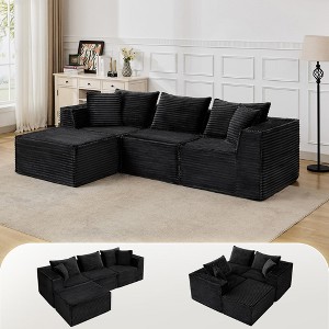 Modular Sectional Sofa,Modern Cloud Sectional Couch with Deep Seat, Boneless Couch with Chaise for Living Room Apartments Bedroom - 1 of 4