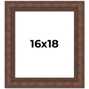 PosterPalooza | 16x18 Wide Bamboo Picture Frame, UV Acrylic, 4 Finishes - Brown, Black, Silver, and Natural - 1 of 4