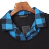 WhizMax Women's Short Sleeve Contrast Collared Shirts Patchwork Work Blouse Tunics Tops - 4 of 4