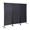 DOMETOUR 6 Ft Modern Room Divider, 3-Panel Folding Privacy Screen with Metal Standing, Portable Wall Partition, for Home & Office - 4 of 4