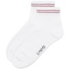 Memoi Girls' Ziggy Double Ring Cotton Blend Anklet Sock - 3 of 4