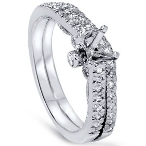 Pompeii3 1/4ct Diamond Engagement Ring Setting Set 14K White Gold - 1 of 3