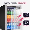 Simzlife Compact Beverage Refrigerator-4.5 Cu.ft/150 Cans, Mini Fridge with Reversible Glass Door&LED Light, Removable Shelves, Quiet&Energy Efficient - 2 of 4