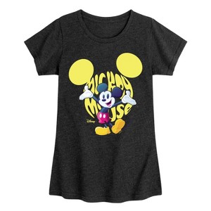 Girls' - Disney - Mickey Logo Fitted Short Sleeve Graphic T-Shirt - 1 of 4