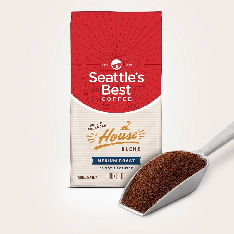 Seattle&#39;s Best Coffee House Blend Medium Roast Ground Coffee, 12-Ounce Bag, 2 of 5