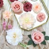BRINJOY Artificial Pink Flower Set - Silk Dahlias, Roses & Peonies with Stems for DIY Bouquets and Home Decor - 4 of 4