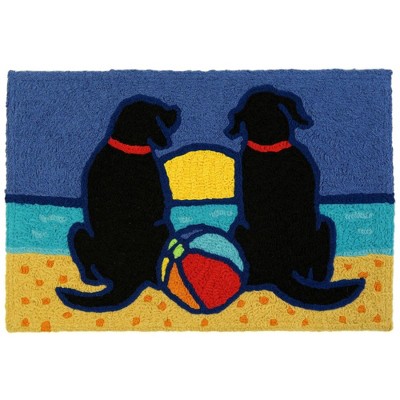 Jellybean Watching the Sun Set Washable Accent Doormat 20" x 30" – Colorful & Durable Entryway Mat