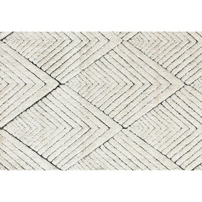 Alabaster Diamond 8'x10' Synthetic Area Rug with Stain-Resistant Finish