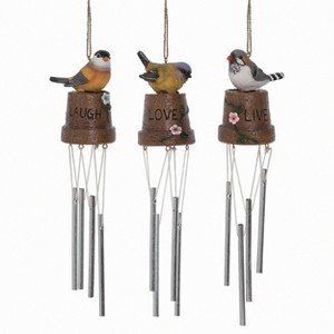 Transpac Resin Bird Planter Chime Set of 3 Spring Home Decorations - 1 of 1