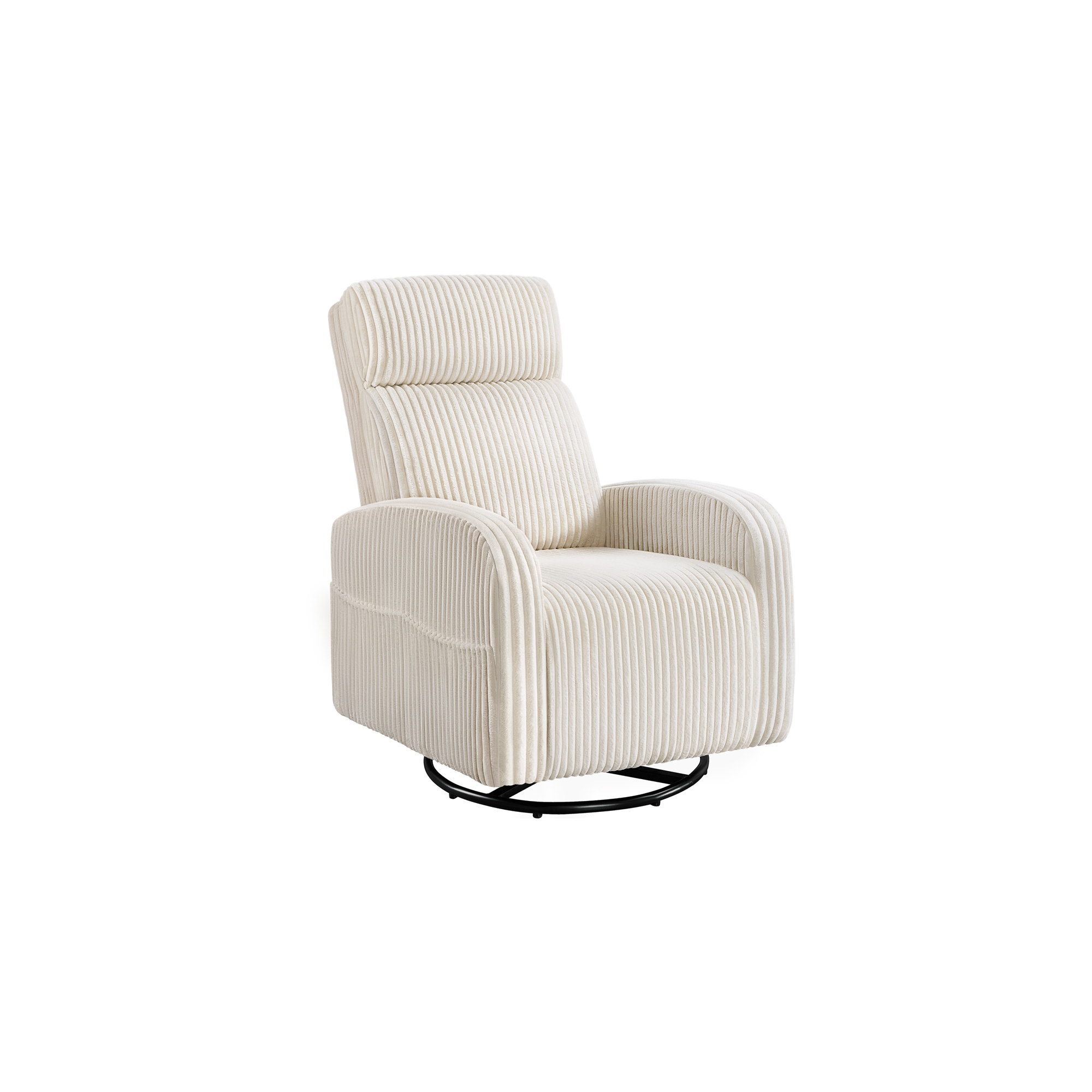 Yaheetech Corduroy Swivel Nursery Glider Chair Rocker Chair, Beige