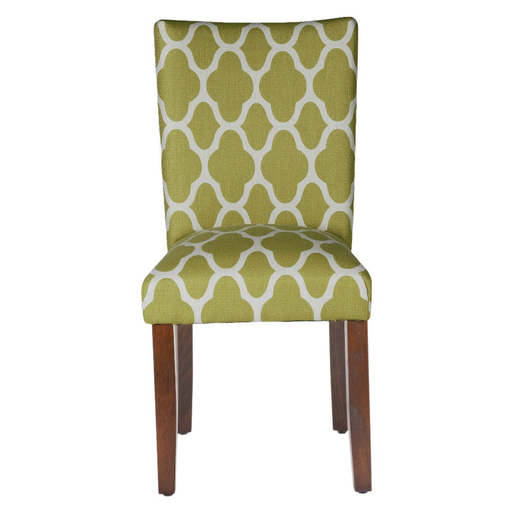 Set of 2 Parson Dining Chair Green Apple Geo - HomePop was $209.99 now $157.49 (25.0% off)
