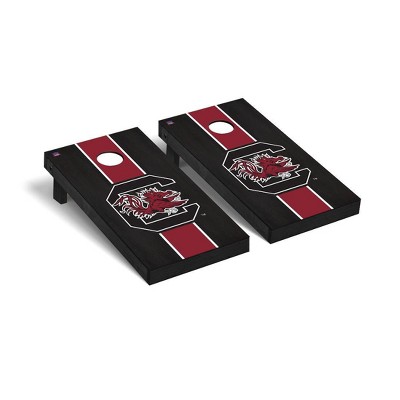 NCAA South Carolina Gamecocks Premium Cornhole Board Onyx Stained Stripe Version