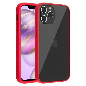 Flere foder mirakel Semi Transparent Frosted Hard Hybrid Tpu Case For Apple Iphone 12 Mini  (5.4") - Smoke/red : Target
