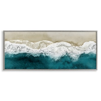 Stupell Industries Foamy Beach Coast Deep Ocean, 24" x 10"