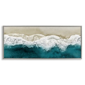 Stupell Industries Foamy Beach Coast Deep Ocean, 24" x 10" - 1 of 4