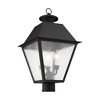 Livex Lighting Mansfield 3 - Light Post Light in  Black - 2 of 4