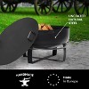 Good Directions Viking 32" XXL Outdoor Fire Pit with Cover Lid Black - 2 of 4