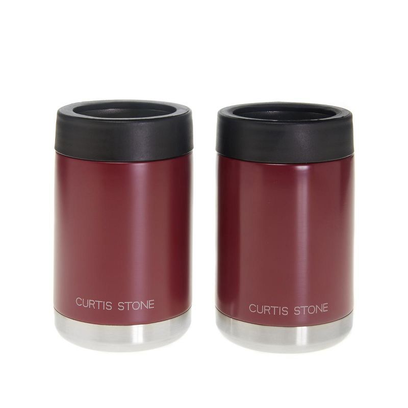 Curtis Stone Set of 2 12 oz. Double-Wall Insulated Coozies Refurbished, 1 of 3