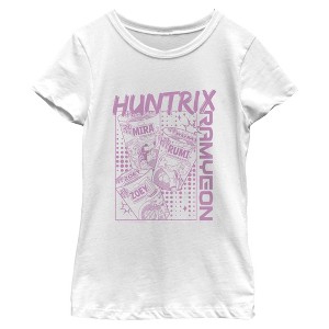 Girls KPop Demon Hunters Zoey Mira and Rumi Ramyeon T Shirt - 1 of 4