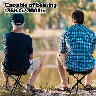 Ridstar 14.6-inch Portable Outdoor Folding Chair for Camping, Fishing, Hiking, Gardening and Backyard Painting-Black
