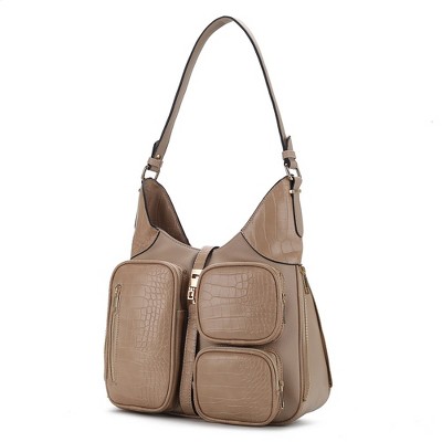 MKF Collection Daphne Crocodile-embossed Vegan Leather Shoulder by Mia K