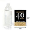 Big Dot of Happiness Adult 40th Birthday - Gold - Fill-In Birthday Party Invitations (8 count) - 3 of 4