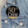 Big Dot of Happiness Adult 50th Birthday - Gold - 3 inch Birthday Party Badge - Pinback Buttons - Set of 8 - 3 of 4