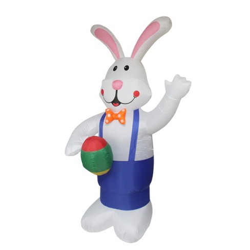 7 Ft EASTER BUNNY PAINTING EGG Airblown Lighted Yard Inflatable 