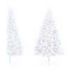 Aghana Digitals 70.9 in Pre-Lit White PVC Half Christmas Tree with Warm LED Lights, Space-Saving - 3 of 4