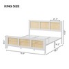 Full/Queen/King Size Rattan Bed Frame with Headboard - 2 of 4