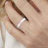 Pompeii3 4mm Flat High Polished Wedding Band 950 Platinum - 4 of 4