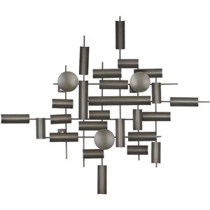 Nevaeh 34.5" Iron Wall Decor - WDC1027 - Antique Silver - Safavieh - 1 of 4