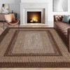 Living Room Rug, Washable Braided Rug, Non Slip Accent Carpet Braided Print, Indoor Rustic Area Rug Border Carpet for Bedroom Home Decor - 4 of 4