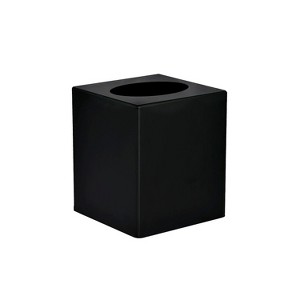 Alpine Industries 5.5 in. Acrylic Cube Square Tissue Box Container in Black 2 Pack 407-BLK-2PK - 1 of 4